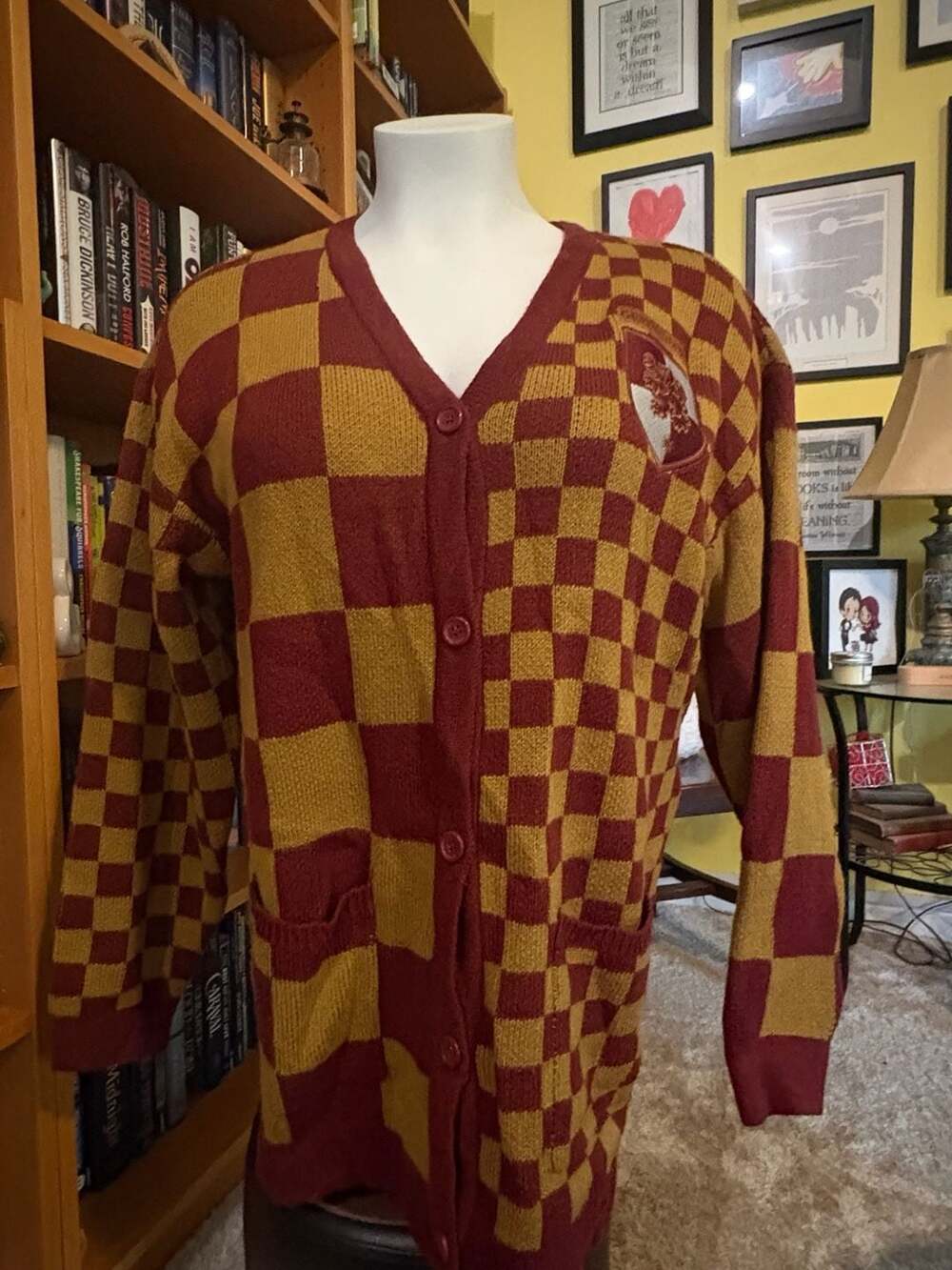 Harry Potter Gryffindor Checkered Cardigan